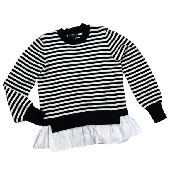 English Factory Black & White Striped Sweater Top - Picture 4 of 12
